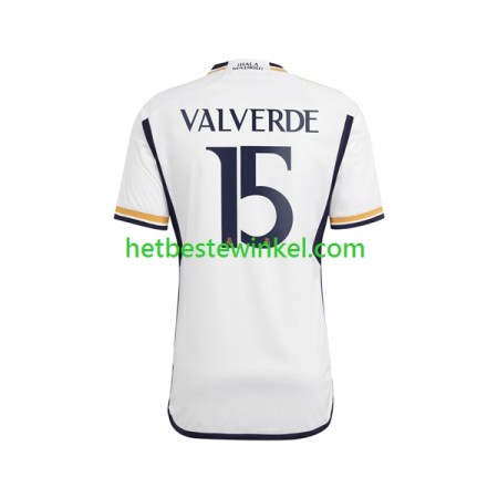 Real Madrid Federico Valverde 15 Voetbalshirts Thuis 2023-24